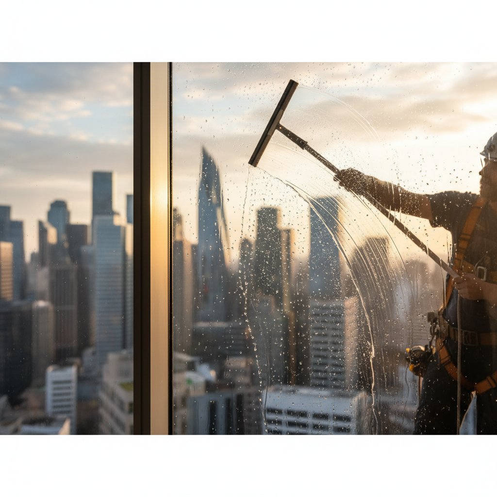 Professional window cleaning service in London with specialist equipment